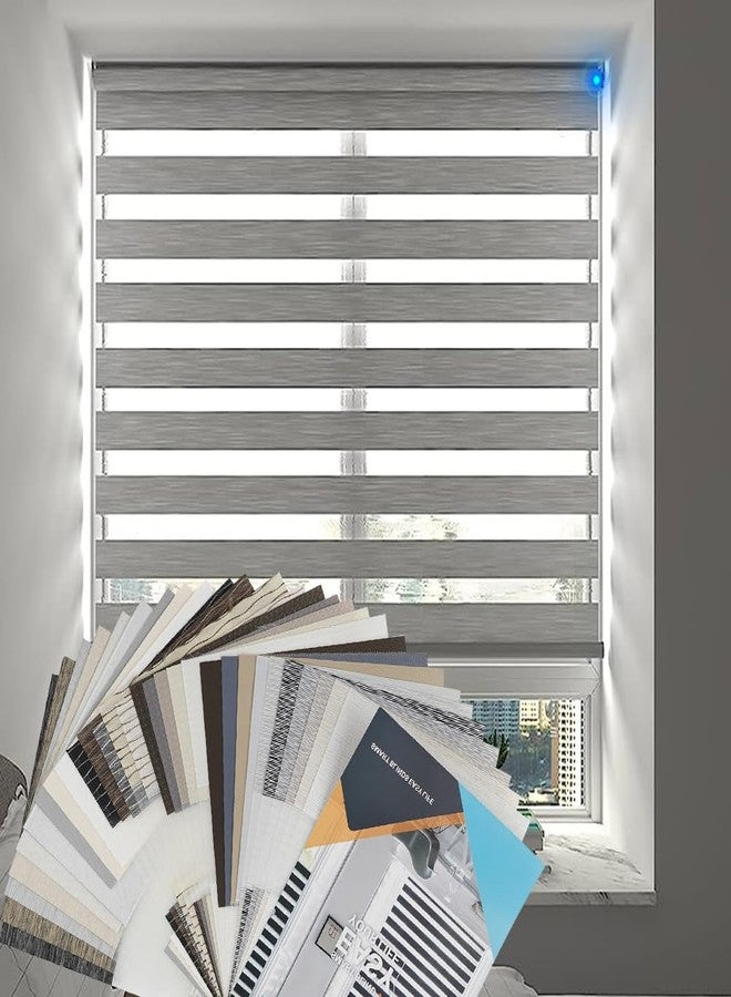 Blindify Motorized Zebra Blinds with Remote Fabric Sample - Image 1